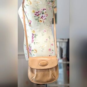 Barbara‎ Bolan Tan Leather Crossbody Bag